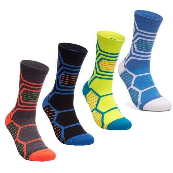 

professional sports socks non-slip wear-resistant cycling socks training compression sports men, Black