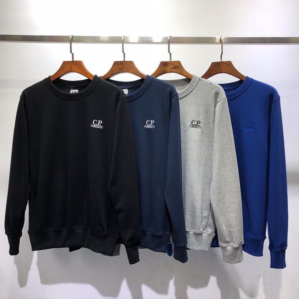 

c.p.company new brand designer men's stone round neck sweater island cotton casual comfort sweater color complete size complete luxury, Black