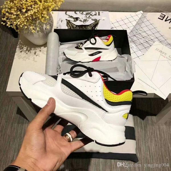 

2019 luxury designer men and women couples sneaker casual shoes low high paris brand colorful walking platform shoes jh18060604, Black