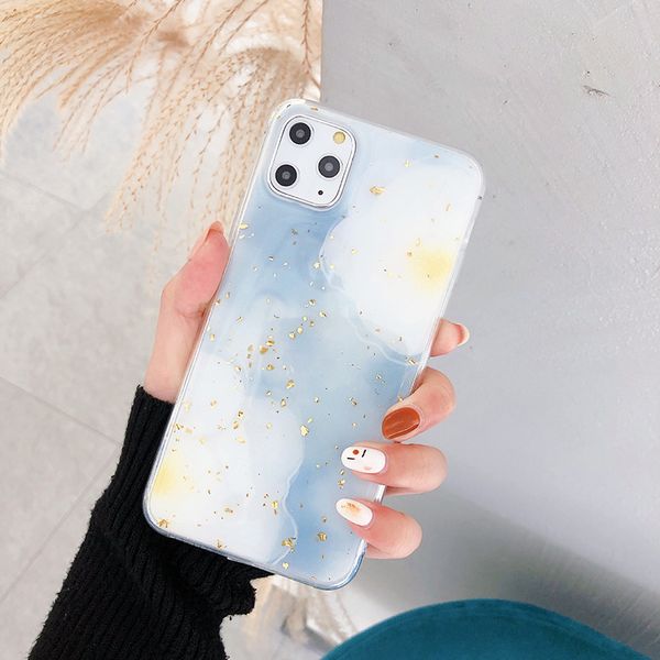 

for iphone 11 pro phone case xs max xr gold foil 6 7 8 x plus soft edge hard back cell phone cases