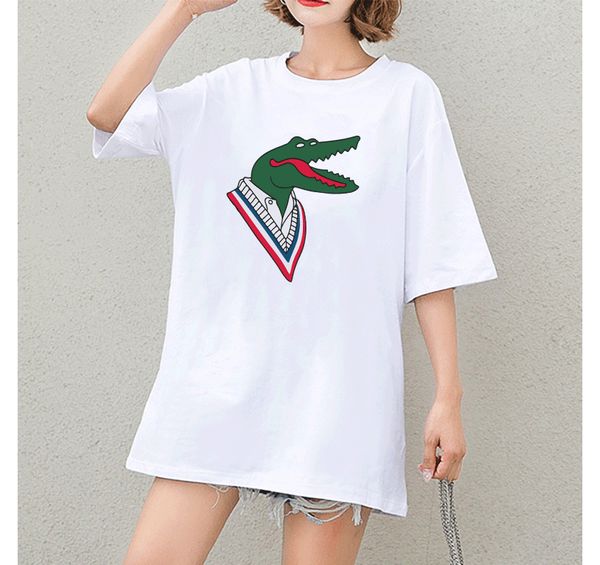 

womens designer t-shirt girl fashion trend printing students style brief summer new style luxry skirt fashion trend, White