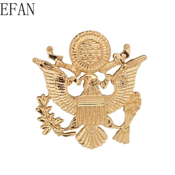 

new retro men's classic eagle badge brooch pin jewelry angle wing brooches for women shirt collar accessories wholesale, Gray