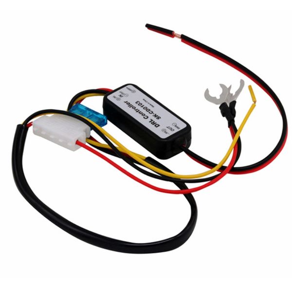 

onewell car led daytime running lights relay harness dimmer on/off 12-18v auto drl controller fog light controller