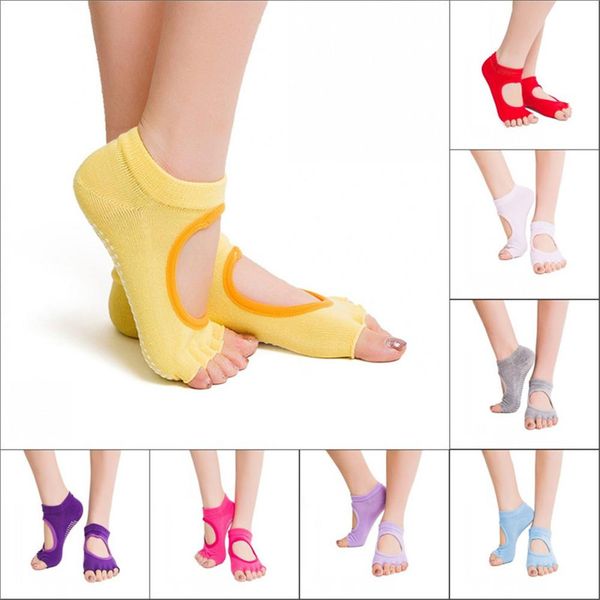 

five toes socks women round yoga socks ballet dancing foe women, Black