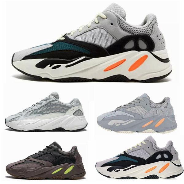 

700 wave runner mauve inertia running shoes with box kanye west designer shoes men women 700 v2 static sports seankers size 36-45, Black