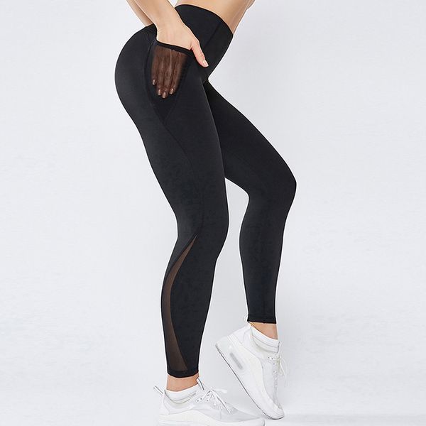 

mesh sport leggings sport women fitness feminina yoga pants fitness women yoga leggings high waist booties pants, White;red
