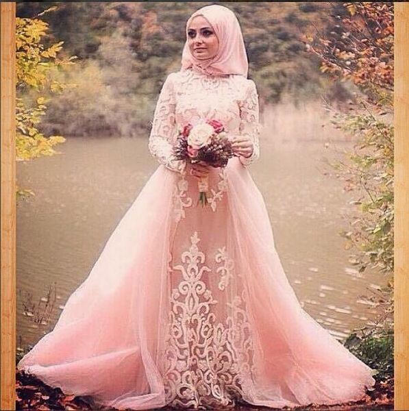 

длинные рукава саудовской аравии вечерние платья 2019 великолепная тюль длина пола плюс размер розовый мусульманское бальное платье пром пла, Black;red