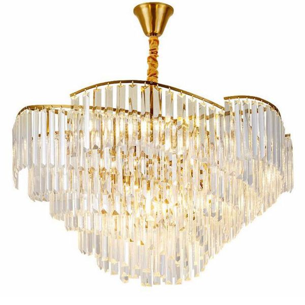 

luxury design crystal chandelier modern lamp lighting ac110v - 240v brightness led lights foyer chandelier dining room