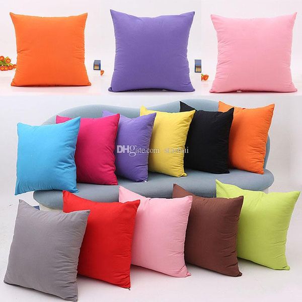 

45*45cm pillow case cover candy color glamour square pillow case cushion cover office home sofa car decoration wx9-110