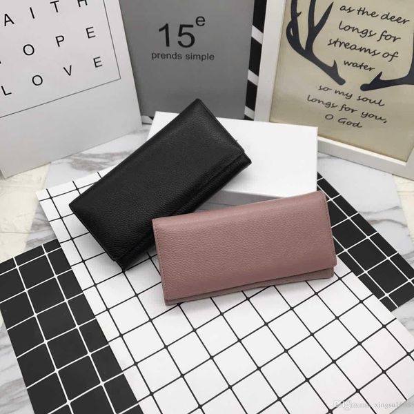 

2019 brand long wallet fashion genuine leather women clutch bag designer luxury handbags purses, Red;black