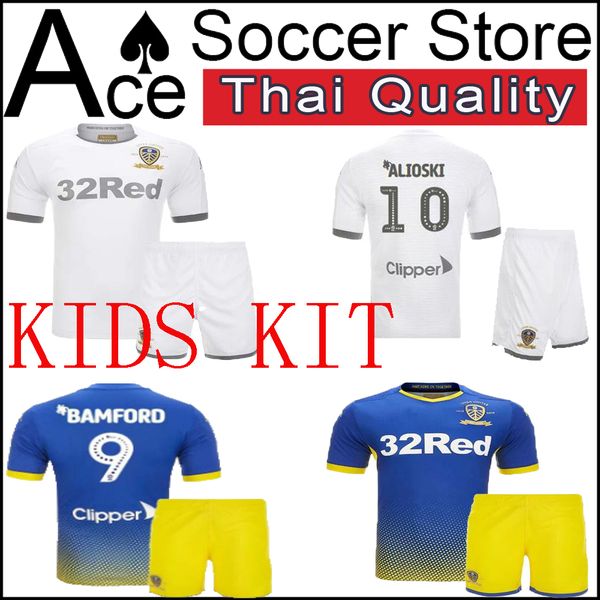 

Leed united kid kit 19 20 home white away blue 4 for haw 7 roofe 9 bamford 10 alio ki boy et 11 robert football hirt harri on child