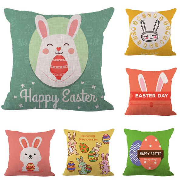 Thanksgiving Egg Rabbit Neck Body Pillowcase Linen Bed Pillows