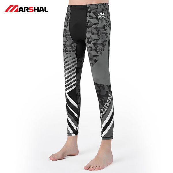 

marshal men tights compression pants long running jogging yoga sportswear leggings for fitness leggins hombre deporte, Black;blue