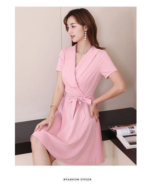 

pink big yards short sleeve pure color skirt, Black;gray