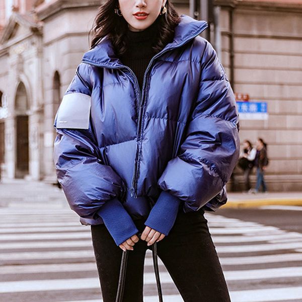 

women's bright waterproof jacket parka winter 2019 windproof warm female jackets padded down parkas fashion casual women coat, Black