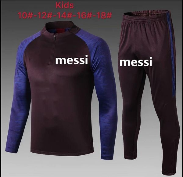 

высокое качество 2019 новый kids обучающий набор иск футбол костюм 19/20 дети футбол костюм длинный молния куртка спортивный костюм, Black