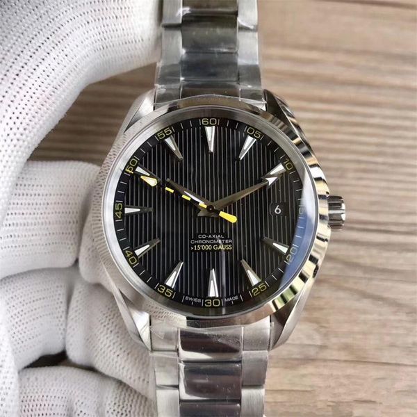 

2019new luxury watches stainless steel bracelet aqua terra 150m master 41.5mm stainless steel 23110422101004 41.5mm man watch wristwatch8#, Slivery;brown