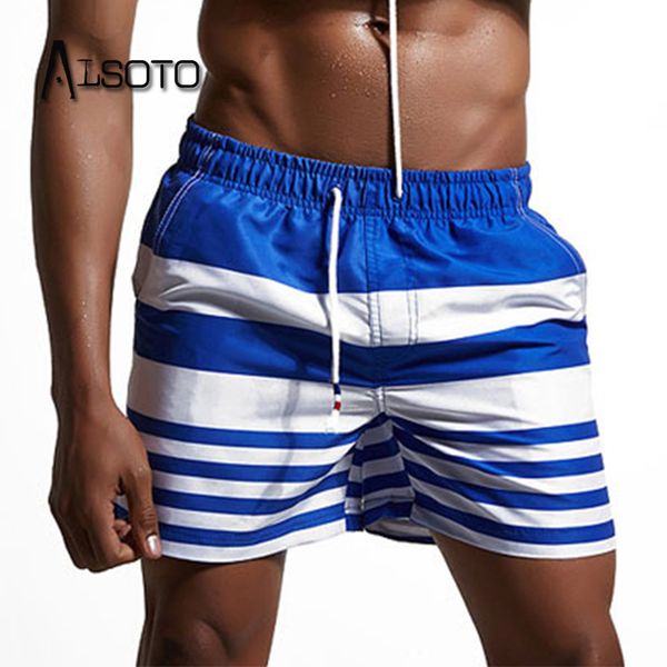 

men shorts quick drying loose plus size stripe surf board sports summer joggers mens bermuda beach shorts