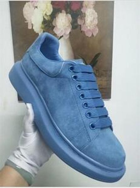 

designer sneaker men women platform trainers 100% leather suede oversized sole shoes luxury mens trainers big size 35-46, Black