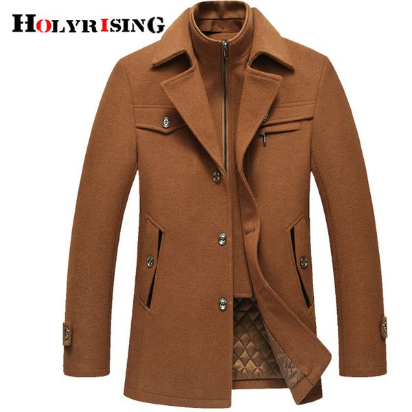 

men thick wool coat jacket can be moved collar manteau homme 4 color winter coat men cappotto uomo m-4xl size 18704-5, Black