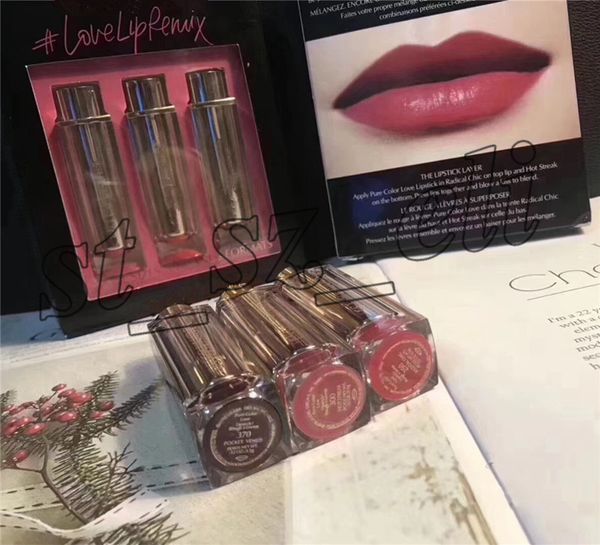 

famous 3in1 lip makeup set matte lipstick set 3 colors 370# 330# 250# lip kit