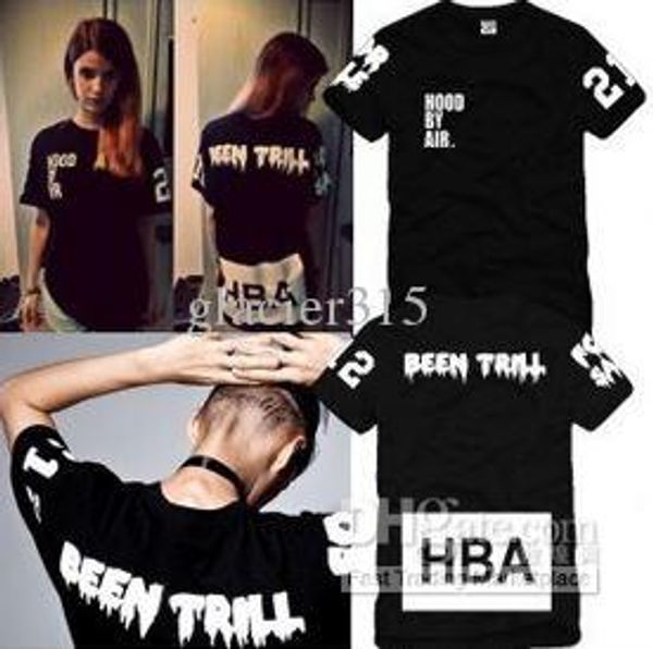 

shanghai story chinese size s---xxxl summer t shirt hood by air hba x been trill kanye west t shirt hba tee shirt 4 color 100% cotton, White;black