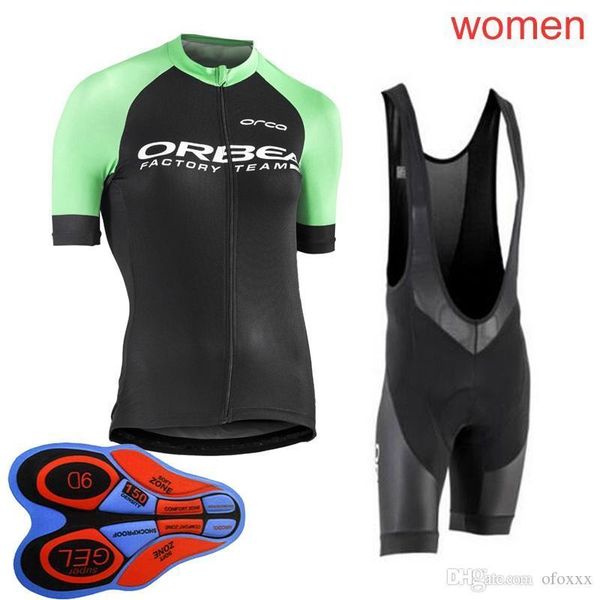 

2020 orbea team summer women cycling jersey short sleeve shorts quick dry breathable outdoor sports jersey sets s1072, Black;blue