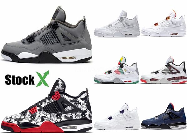 

big 4 bred cactus jack basketball shoes 4s boys alternate 89 black cat trainers sneakers infant toddler designer shoes #766