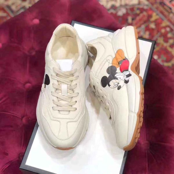 

designer man platform casual shoes 100% leather sneaker alphabet lace-up shoes web print vintage women thick soled shoes size 35-42 us4-11, Black