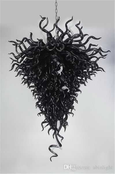 

antique murano glass chandeliers lighting vintage black blown glass style chandeliers light for dining room decoration