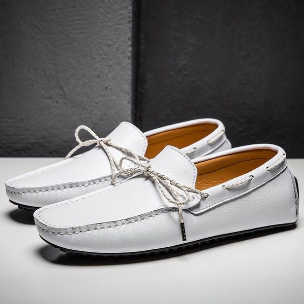 

new fashion men's white casual loafer shoes round toe simple desiger platform man boat shoes for driver plus size 47 48 49, Black