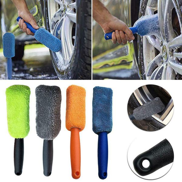 

microfiber tire wheel rim brush for car trunk motorcycle car tire engine washing tool detailing washing cleaner auto accessories