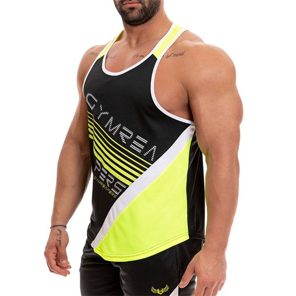 

2019 new muscleguys summer men gyms tank bodybuilding and fitness men' tank shirts casual men' vest, White;black