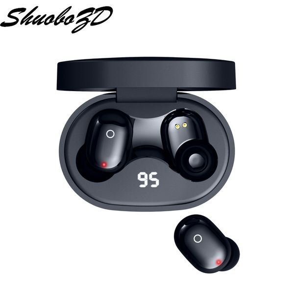 

original shuobozd f2 tws wireless bluetooth earphone headphone noise cancelling sport earbuds headset with dual mic
