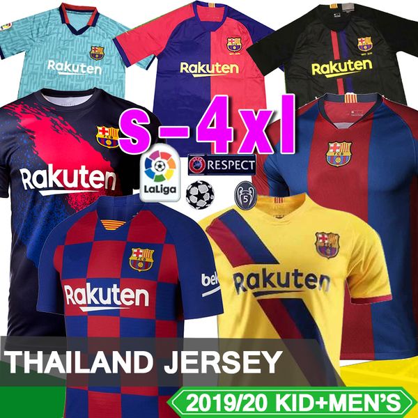 

Thailand 19 20 Barcelona Messi jersey Soccer Jerseys GRIEZMANN maillot de foot F.DE JONG jerseys PIQUE Vidal Dembele MAN kids XXS-4XL