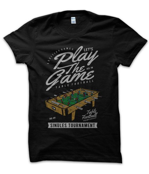 

t-shirt shirt table foosball funny game cult tournament 80 man, White;black