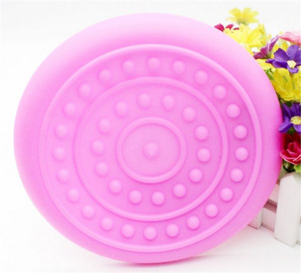 

pet throwing dog toys for small large dog cute new rounds knots soft rubber flying discs dog toy saucer flying toy