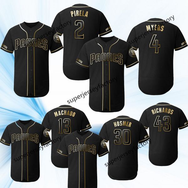 

Padres 2019 Golden Edition jersey 13 manny machado 4 Wil Myers 30 Eric Hosmer 7 Manuel Margot 10 Hunter Renfroe 3 Ian Kinsler San Diego jer