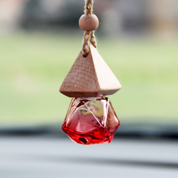 

new pattern automobile rearview mirror pendant car perfume empty bottle hanging car exquisite decoration