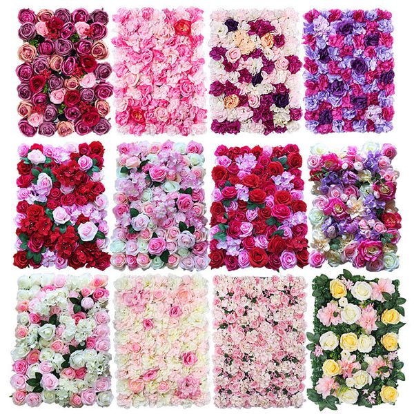 

40x60cm ilk ro e flower champagne artificial flower for wedding decoration flower wall romantic wedding xma backdrop decor