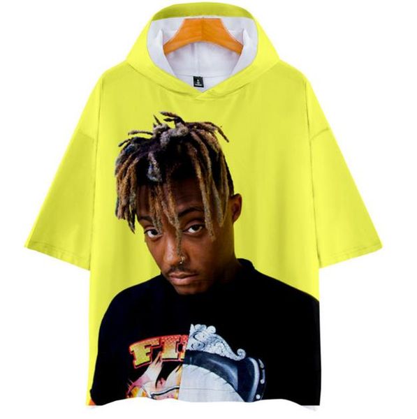 

juice wrld designer mens tshirts 3d digital printed short sleeve wonens tees street style couples apparel, White;black
