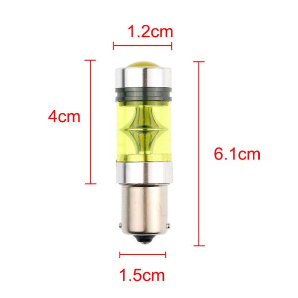 

car 2pcs 1156 100w fog light yellow 2323 led drl projector lamps bulbs 4300k