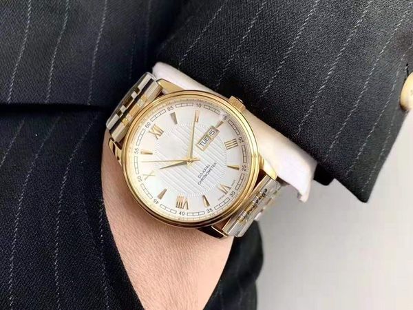 

2019 luxury designer men's wristwatch fully automatic mechanical movement 316l fine steel case dial 39mm mineral glass mirror, Slivery;brown