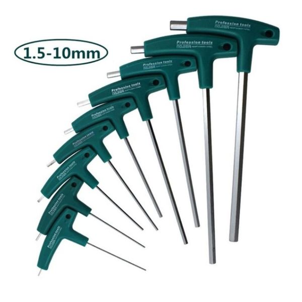 

new arrival t type hex key allen wrench set with handle ball for bike car tool drop shipping