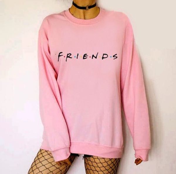 

designer womens sweater new brand no cap fleece womens luxury sweatshirt with friend priting fashion casual style size s-xl wholesales, Black