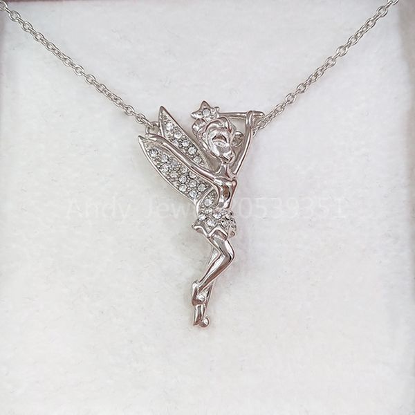 Andy Jewel Tinker Bell-Halskette aus 925er-Sterlingsilber von Arribas DSN-Schmuck, passend für europäischen Bären-Schmuckstil, Geschenk01