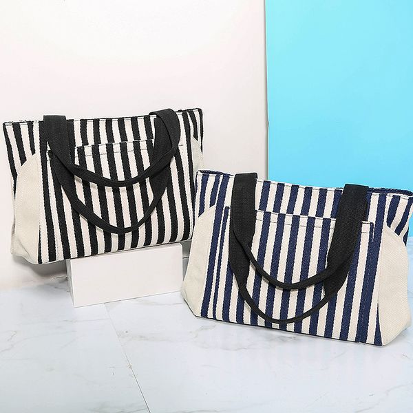 

female tote bags for women 2020 quality large canvas stripe handbags designer sac a main ladies hand shoulder totes hand bag
