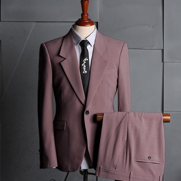 

человек хань издание культивировать нравственность досуга костюм-тройка костюма розового пальто мужского клуб бар, White;black