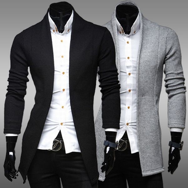 

sweater men new arrival spring autumn simple cardigan trim v-neck sweater jacket outwear coat men clothes 2018 blusa masculina, White;black