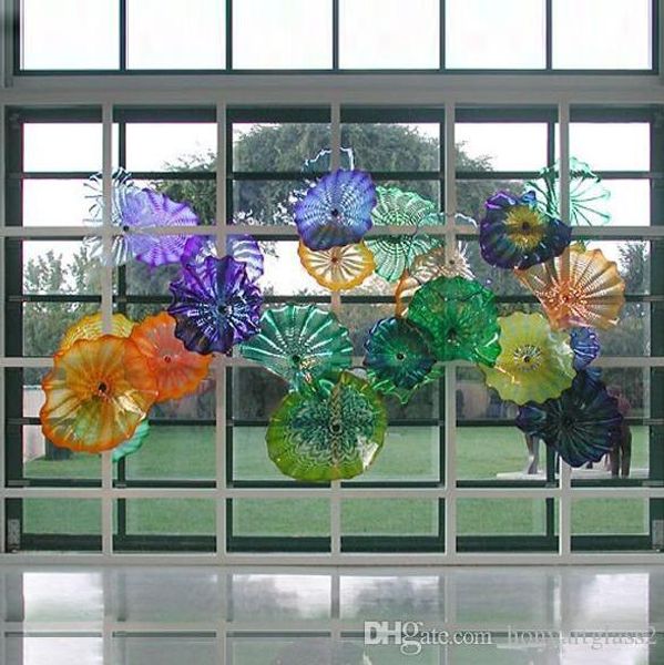 

hand blown wall lamps art plate murano glass mediterranean style plates for hanging home bar decoration